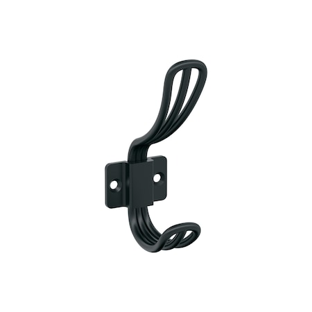 Amerock Vinland Transitional Double Prong Matte Black Wall Hook H37006MB